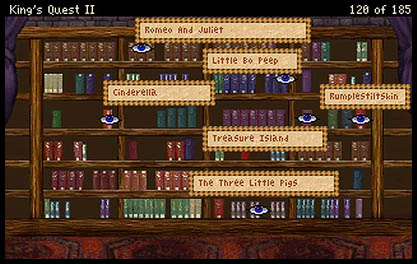 screenshot of bookshelf